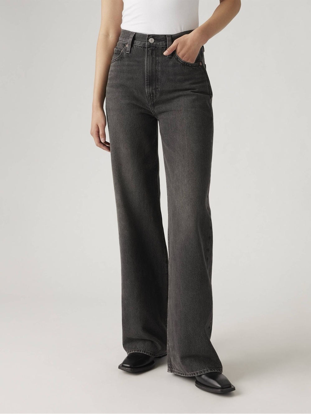 NWT Levi’s Ribcage Wide Leg Jean Black